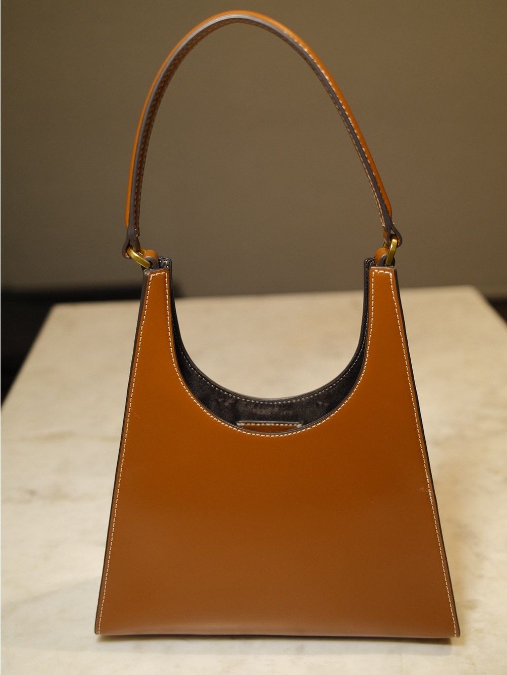 STAUD Rey Shoulder Bag in Tan - LIKE NEW